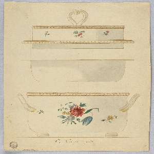 Drawing, A covered dish for ice cream of porcelain, 1775–1800
