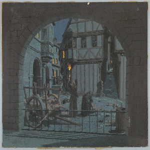 Drawing, Diorama, Man