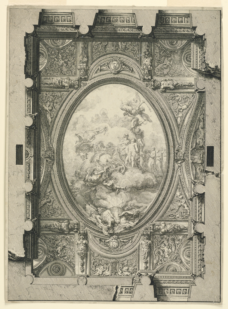 Print, Design for the Ceiling of the Salon of the Palazzo Spinola, Genoa