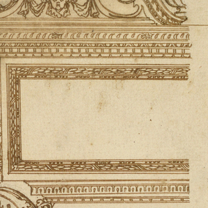 Drawing, Elevation of the Side of an Ornate Cabinet, 1550–75