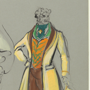 Drawing, Costume Design: Iniate Wiate, for Dumas et Fils, ca. 1967