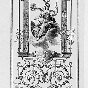 Print, Septembre (Sous le protection de Vulcan); Octobre (Sous le protection de Minerve et de Mars) from the suite Les mois grotesques, 1726