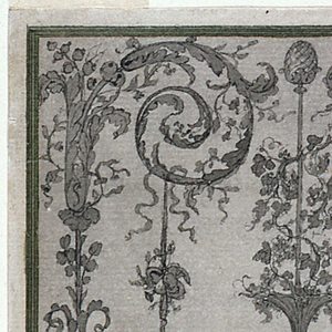 Drawing, Arabesque Design for a Panel, 1780–90