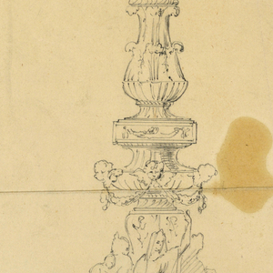 Drawing, Elevation of a Candelabra, 17th–19th century