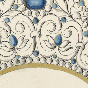 Drawing, Design for Jewelled Hair, 1800–1850
