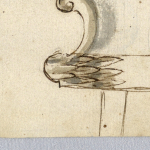 Drawing, Flaming Urn, 1700–1750
