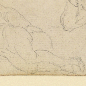 Drawing, Figural Studies of Reclining Men, 17th–18th century