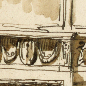 Drawing, Frieze for mantelpiece and adjoining wall