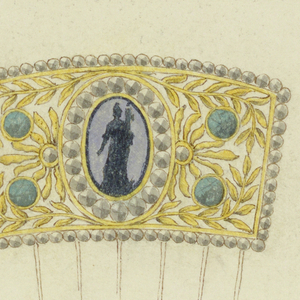 Drawing, Design for a comb, 1800–1825