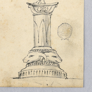 Drawing, Design for an Oil Lamp, 1775–1800