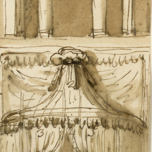 Drawing, Six bed alcoves