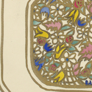 Drawing, Design for an Ash Tray with Millefiori Pattern, ca. 1925