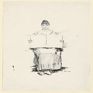 Drawing, Study of a Young Woman, ca. 1880