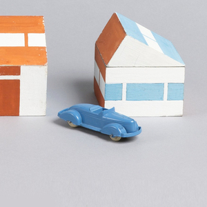 Build the Town Prototype Toy Block Set With Cars, 1941