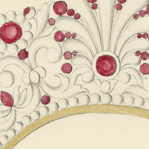 Drawing, Design for Jeweled Hair C, 1800–1850