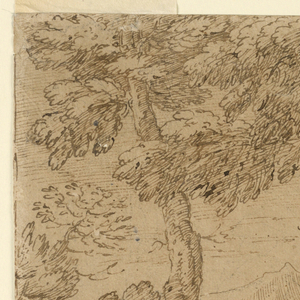 Drawing, Wooded Landscape with a Pond, mid-17th century