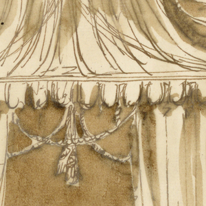 Drawing, Bed alcove