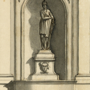 Drawing, Project for a Fountain, 1800–1810