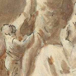 Drawing, Figures in a Garden, 1750–1900