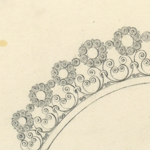 Drawing, Design for a diadem, early 19th century