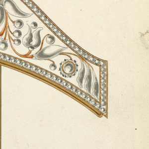 Drawing, Design for a comb, 1830–40