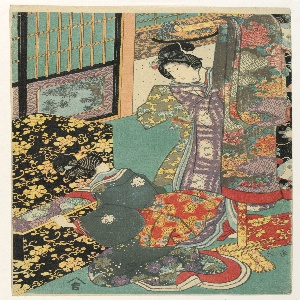 Print, Two Women Unpacking Kimonos