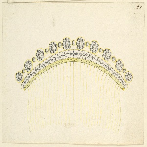 Drawing, Design for a Comb, ca. 1830