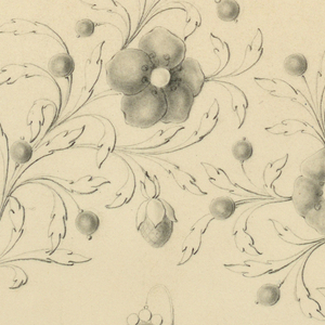 Drawing, Design for an earring, brooch and fillet, 1830–40