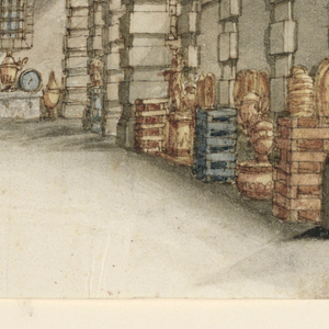 Drawing, Stage Design, Interior of Treasure House, early 19th century
