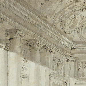 Drawing, Hall interior