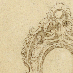 Drawing, Design for brooch with round diamond, 16th century