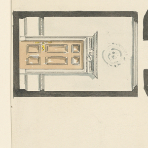 Drawing, Plan for an octagonal room, 19th century
