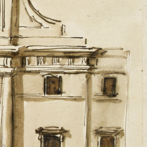 Drawing, Elevation of a church