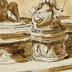 Drawing, Inkstand
