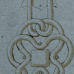 Drawing, Design for Two Doorknockers, 18th–19th century