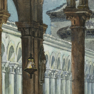 Drawing, Stage Design, Cloister at Night, 1869