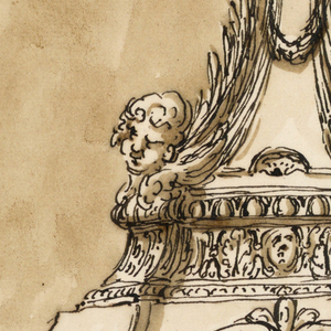 Drawing, Baptismal font