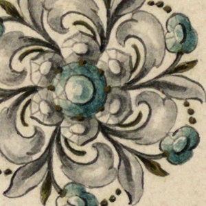 Drawing, Design for a brooch, ca. 1755