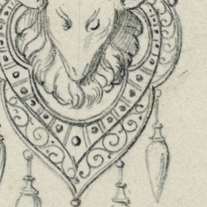 Drawing, Design for a pendant, ca. 1880