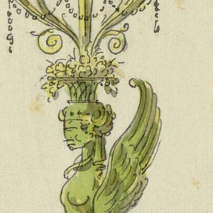 Drawing, Drawing for a candelabrum, 1780–90