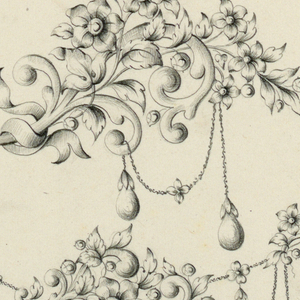 Drawing, Necklace and Brooch, 1850–75
