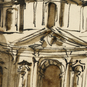 Drawing, Elevation of a church