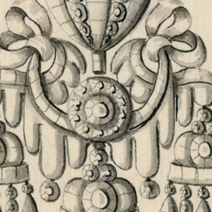 Drawing, Design for an Earring, mid- 19th century