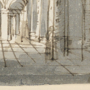 Drawing, Portico at Entrance of Theatre at Brescia, early 19th century
