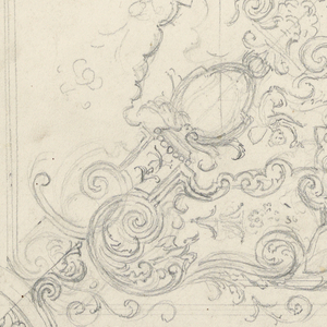 Drawing, Framing of a painted ceiling, 1850–75