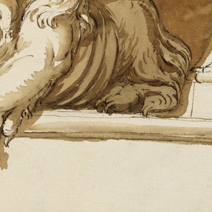 Drawing, Section of frieze beneath vault