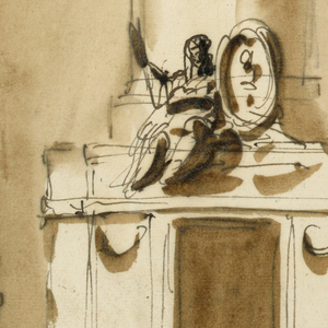 Drawing, Sepulchral monument