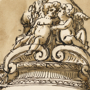 Drawing, Baptismal font