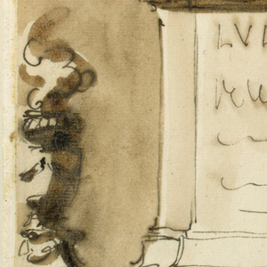 Drawing, Monument of King Louis XVI of France