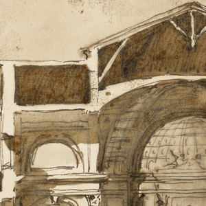 Drawing, Cross section of a church